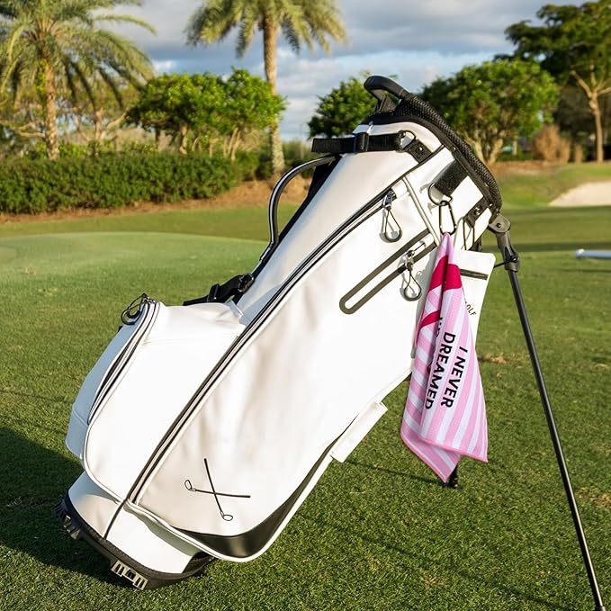 Women Golf Towel for Balls & Clubs with Clip,Pink Funny Cleaning Towel,Golf Accessories Golf Gifts for Ladies Grandma Mom Sister Golfer Lover Valentines Day.I'd Grow Up to Be A Super Sexy Golfing Lady