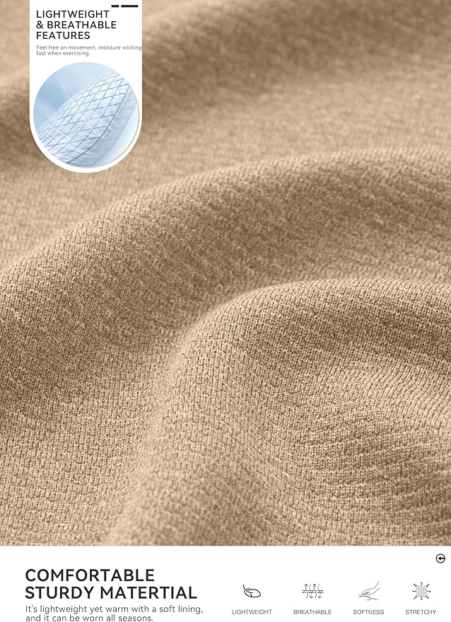 Obla Golf Quarter Zip Pullover for Men Mock Neck Sweatshirt Lightweight Sun Protection Men's Long Sleeve Golf Shirt