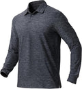 NAVISKIN Men's Polo Shirts Long Sleeve Golf Shirts with Collar UPF 50 SPF Shirt for Men Quick Dry Moisture Wicking