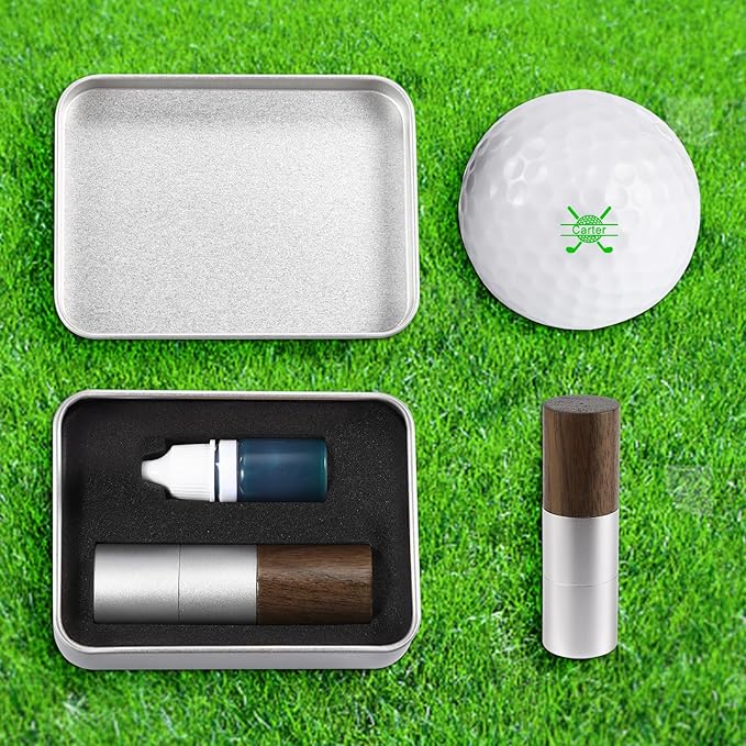 Personalized Name Golf Ball Stamper, Gifts for Men Dad Husband, Self-Inking Golf Ball Stamp Markers, Golfer Gift Golfing Accessories