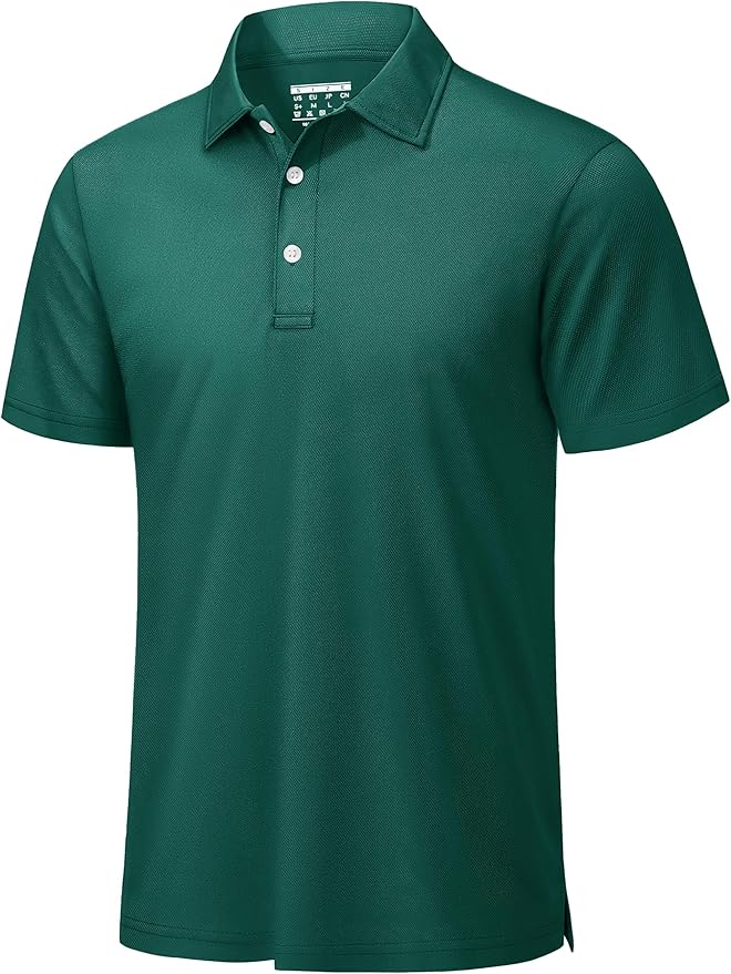 TACVASEN Mens Golf Shirt Dry Fit Mens Polo Shirts Short Sleeve Performance Golf Polos for Men with Collar Work Shirts