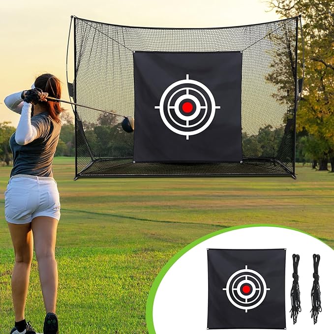Golf Target Cloth for Net Replacement Golf Hitting Net Target with 4 Straps for Practice Training Aids Indoor Outdoor Use