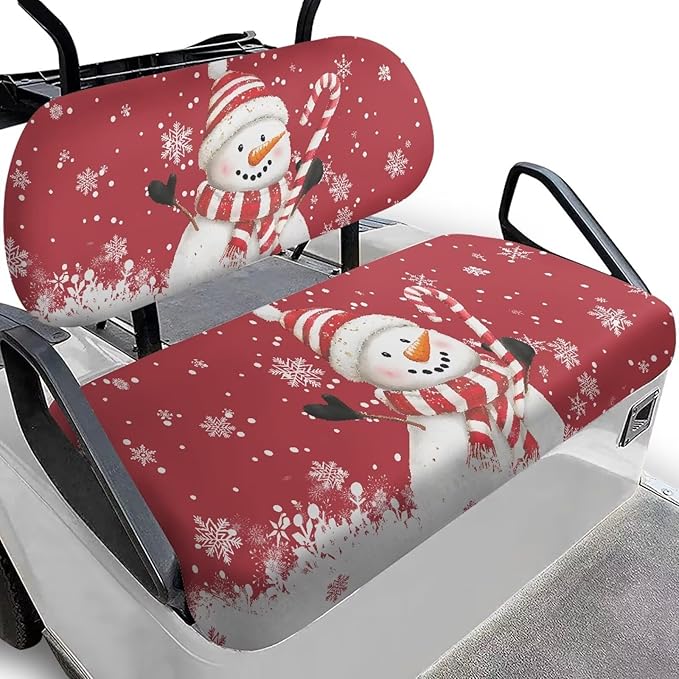 Golf Cart Seat Covers, Universal Fit & Nonskid Bottom Fits for Club Car 2 Person Seats Golf Carts