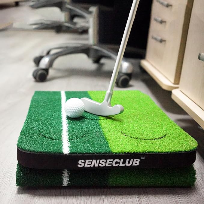 Indoor Putting Green Game, Foldable Putting Mat Golf Game Set, Golf Gifts for Men - 1x8 Ft