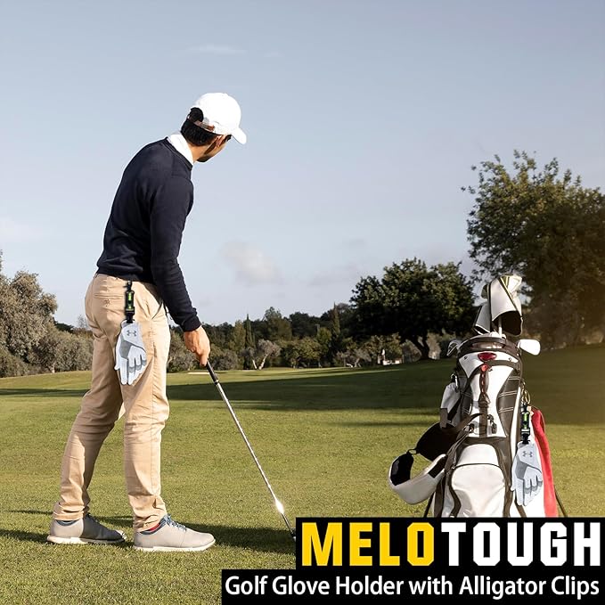 MELOTOUGH Golf Glove Clip Work Gloves Belt Clips with Alligator Clips for Work Glove Holder Construction Gloves Golf Accessories