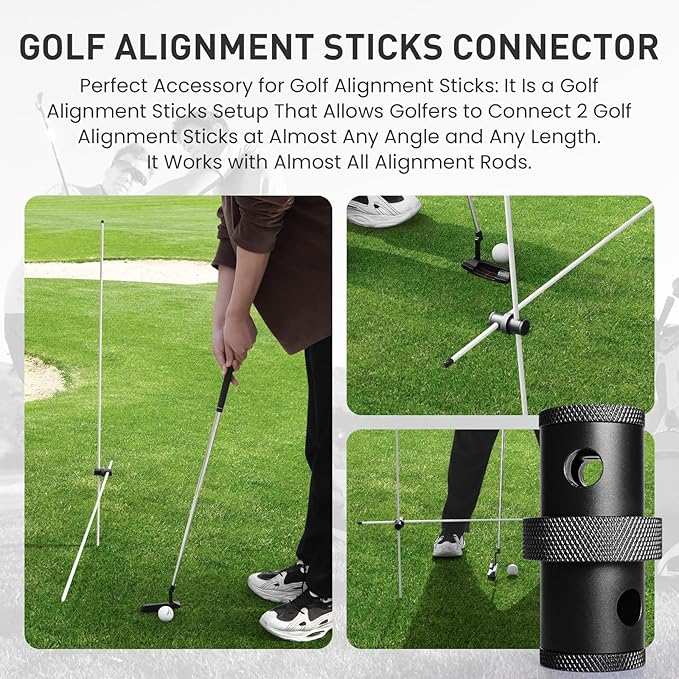 FINGER TEN Golf Alignment Sticks Rods Swing Trainer Tools 48 Inch 2 Or 3 Pack, Fits in Golf Bag Tour Stickers Practice Training Aid