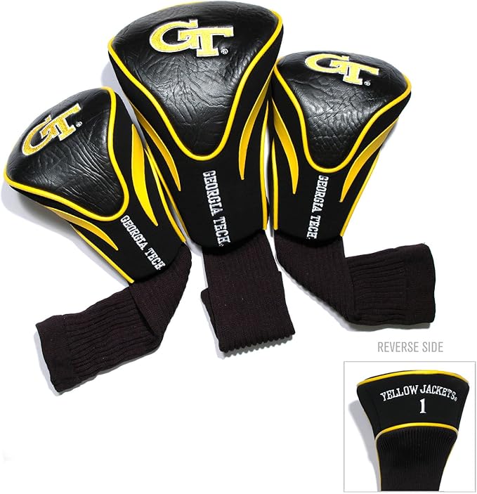 Team Golf NCAA Numbered 1, 3, & X, Fits Oversized Drivers, Utility, Rescue & Fairway Clubs, Velour Lined for Extra Club Protection