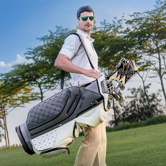 ASK ECHO Soundless Cart Golf Bag with 15 Way Full Length Dividers Golf SLC-130LE Cart Bag