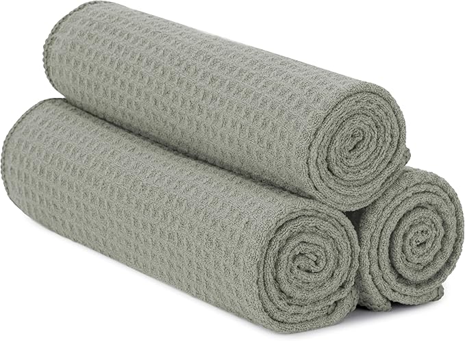 S&T INC. Microfiber Gym Towels, Yoga Towel for Home and Gym Bag, 16 Inch x 27 Inch, 3 Pack