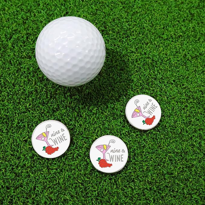 FINGER TEN Golf Ball Marker with Hat Clip Markers Assorted Patterns Value Gift Set Mark Golf Divot Tool Accessories for Men Women Kids