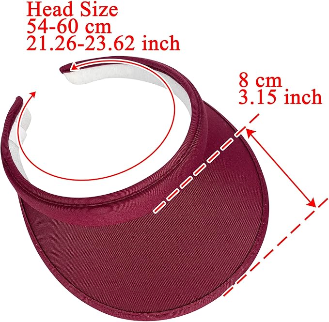 2 Pack Sun Visor Hats Women Men Clip On Wide Brim Visors Hat Outdoor Sports Golf Beach Travel Tennis Caps