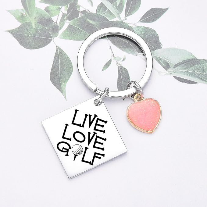 Golf Player Gifts Golf Charm Keychain Golf Coach Appreciation Keychain Golf Cart Driver Keychain