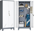 Metal Golf Bag Storage Cabinet, Golf Storage Organizer for Garage, Golf Bag Stand Rack with Locking Doors, Golf Club Organizer for Bag, Shoes, Golfing Accessories, Sports Equipment