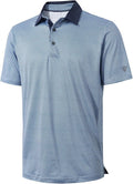 Golf Shirts for Men Dry Fit Short Sleeve Print Performance Moisture Wicking Polo Shirt