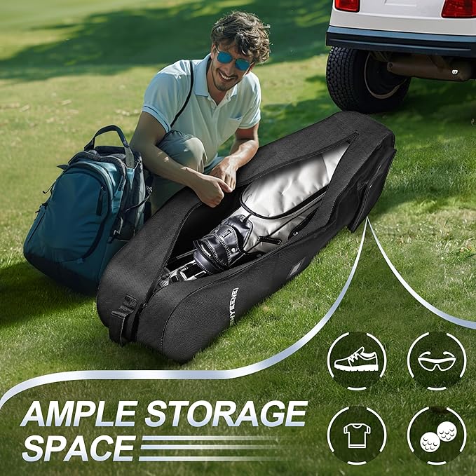 Golf Travel Bag for Airlines, Lightweight Golf Travel Bags, Superior Golf Travel Cover with Upgraded Wheels, Practical Golf Club Covers for Daily Travel, Easy to Carry for Golf, Common-use Sizes