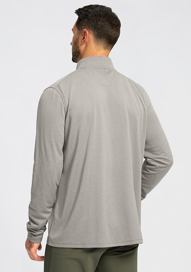 Obla Golf Quarter Zip Pullover for Men Mock Neck Sweatshirt Lightweight Sun Protection Men's Long Sleeve Golf Shirt