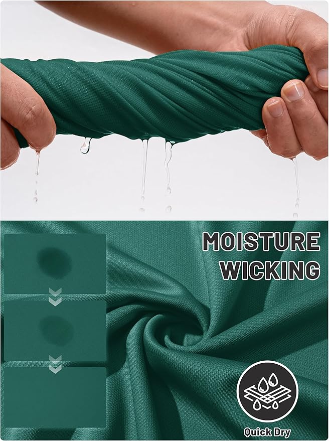 TACVASEN Mens Golf Shirt Dry Fit Mens Polo Shirts Short Sleeve Performance Golf Polos for Men with Collar Work Shirts