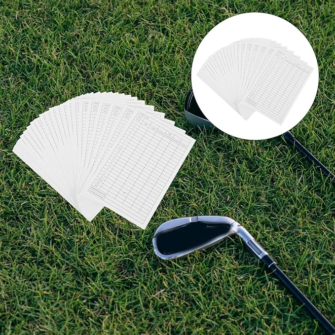 Baluue 30 Sheet Golf Scorecard, Coated Paper Scorecards, Essential Golf Scorekeeping Tools, Score Keeper Card Scorekeeper Accessory Tools