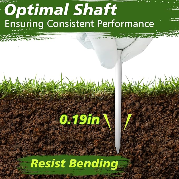Soulchen 2 3/4 Inch Inch Golf Tees - 5-Prong Curved Design for Longer Drives Low Spin & Low Friction Plastic Tees Durable Bulk Tee with Optimized Shaft Strength for Driving Range