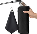 Golf Club and Golf Boll Cleaner Bag, Golf Ball Cleaner Pouch with 1 Pack Golf Ball Towel, Waterproof Outside, Clean Inside – Liner Technology, Machine Washable