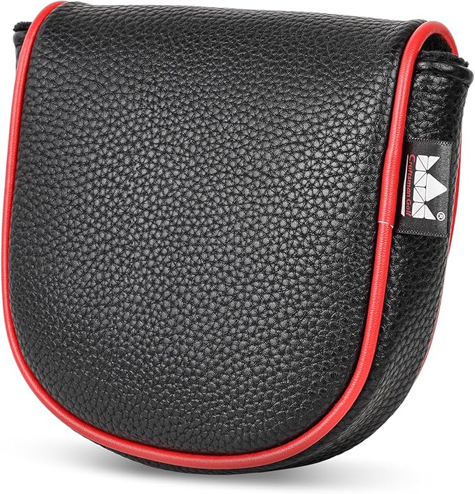 Craftsman Golf Leather Black Mallet Putter Headcover Head Cover Protector Case for LAB DF3 Center Shaft Putters Magnetic Closure