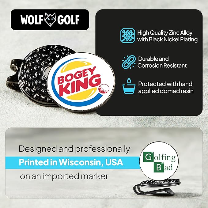 Golf Ball Marker Hat Clip | 3 Pack | Choose Your Golf Gift Set | Golf Marker Magnetic Hat Clips | Funny Golf Gifts | Funny Golf Accessories for Men & Womens Golf Markers