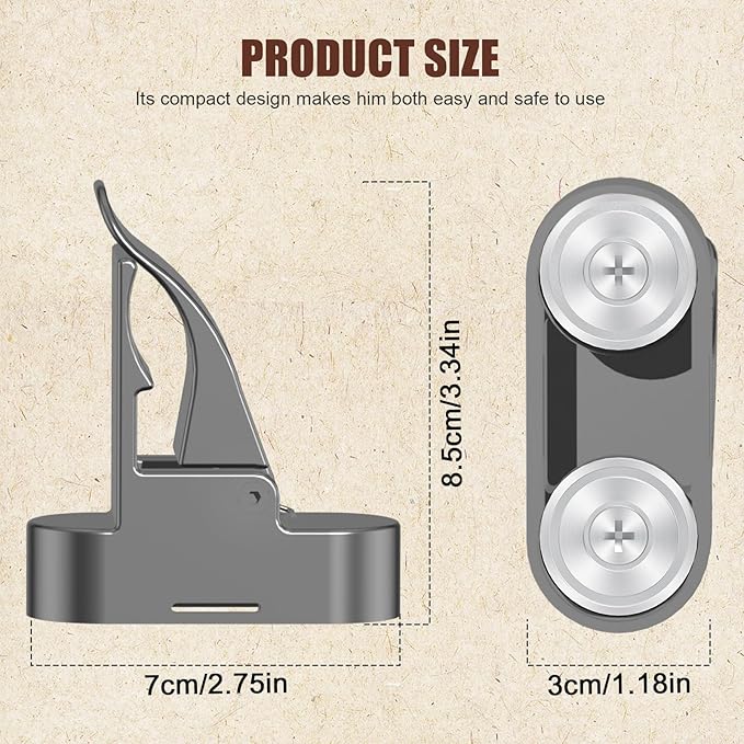 Lunira Universal Magnetic Holder for Golf Carts, Single-Handed Operation, Equipped with Powerful Magnets and Non-Slip Straps, Scratch-Resistant, Comes with a Gift Box, for Golfers