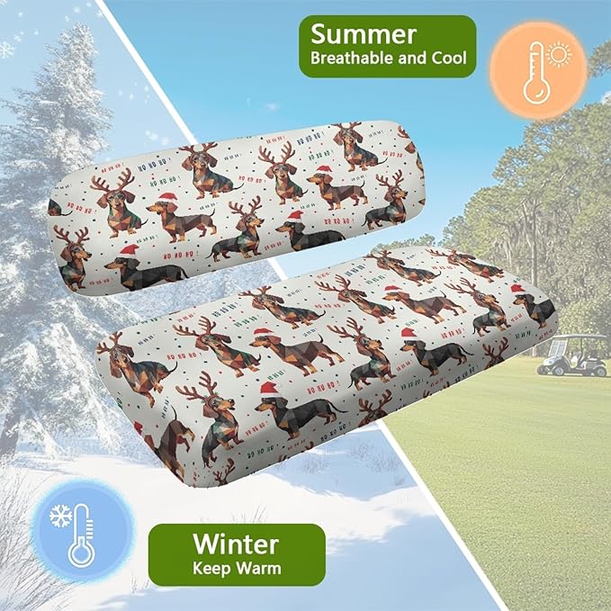 Fashion Print Golf Cart Seat Covers 2 Passenger Golf Cart Backrest Cover Golf Cart Seat Towel Gift for Friends