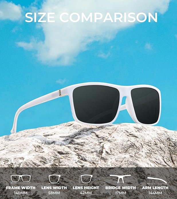 KALIYADI Polarized Sunglasses for Men and Women, Mens Sun Glasses with UV Protection for Driving Fishing Golf (3 Packs)