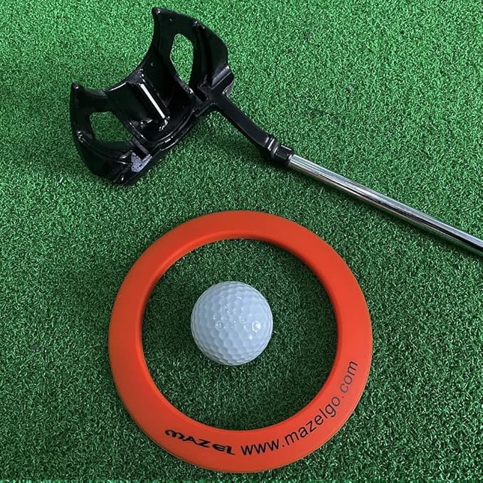 MAZEL Golf Putting Cup/Ring for Training Aid Indoor & Outdoor - All-Direction Practice Hole Putting Accuracy Trainer