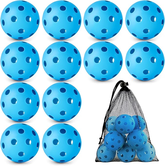 Coopay 12/50/100 Pack Baseball Practice Balls Plastic Training Balls Lightweight Hollow Softballs with a Drawstring Bag for Hitting, Baseball Training Indoor Outdoor Use