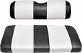 Seat Cover Replacement for Yamaha Drive or G-29 Golf Cart - Front Bench Seat - Premium Marine Vinyl - 5 Panel Stitching - Staple On Installation - Two-Tone Golf Cart Seat Covers (Black & White)