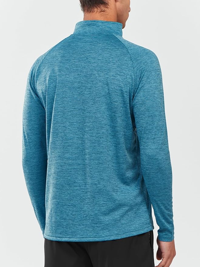 NORTHYARD Quarter Zip Pullover Men Running Shirt Long Sleeve Moisture Wicking Quick Dry Athletic Workout Shirts
