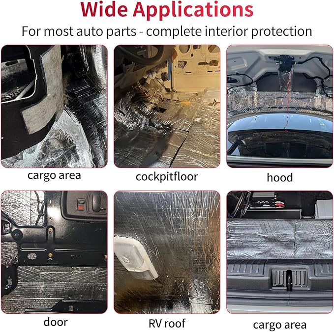 197mil 8.61sqft Car Sound Deadening Material Mat - Automotive Carpet Sound Dampening, Auto Sound Deadener Foam RV Insulation Car Audio Accessories, Heat Insulation for Floor, Door, Truck