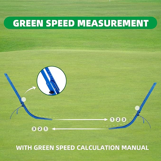 Golf Green Reading Tool - Foldable Putting Trainer with Green Track Reading and Speed Measurement, Visualization and Instant Feedback