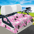 YOKYHOM Golf Cart Seat Covers,Blue White Plaid Golf Cart Seat Towel Blanket Keeps Seat Comfortable and Clean, 100% Microfiber, 51''x 31'', for EZGO, Yamaha, Club Car and More 2-Seat Golf Carts