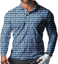 Men's Long Sleeve Golf Shirt Quick Dry 3 Button Work Fishing Outdoor Casual Collar Shirt