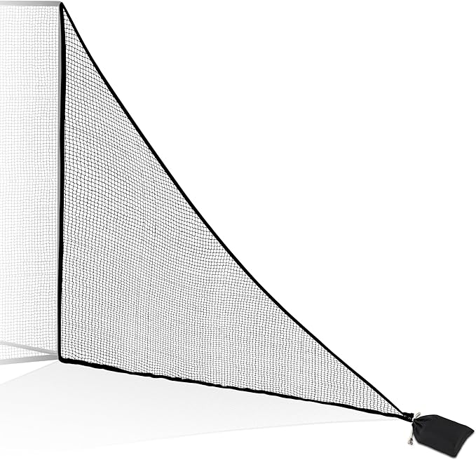 6-10ft 1/2PCS Nylon Shank Net Golf Accessory with 1 Sang Bag, Easy to Install Side Net for Golf Nets and Simulator Premium Sports Net Hitting Nets (Red/Black)