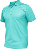 TACVASEN Mens Polo Shirt Short Sleeve Tactical Performance Collared Work Golf Shirts Dry Fit Pique Polos for Summer