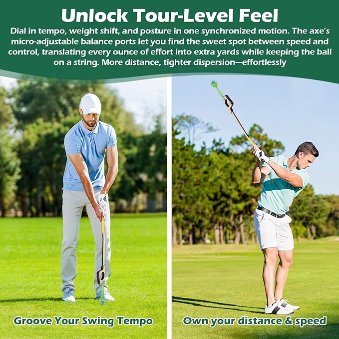 Golf Swing Trainer, Golf Swing Training Aid For Right & Left-Handed Golfers – Ideal For Beginners, Indoor & Outdoor Practice, Improved Swing Plane,Rhythm, Flexibility, Balance, Tempo, And Strength