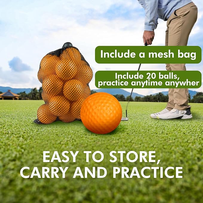 Foam Golf Practice Balls,Realistic Feel and Limited Flight Practice Golf Balls for Backyard,Soft Training Golf Balls for Indoor or Outdoor