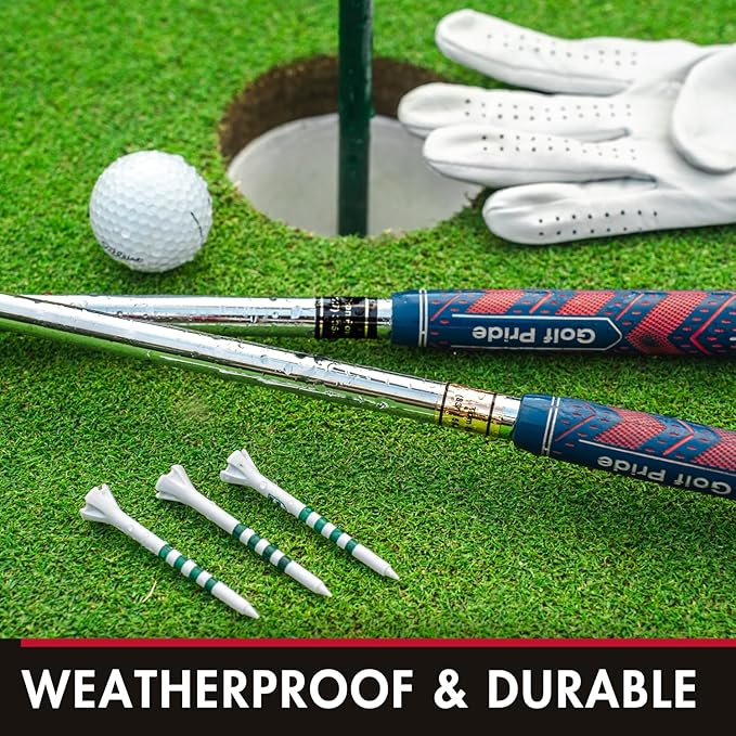PIN HIGH Personalized Golf Club ID Labels | Weatherproof, Fade Resistant, Laminated Thermal Transfer Labels, Made in The USA, (Free Customization & Shipping), Set of 40, Gold