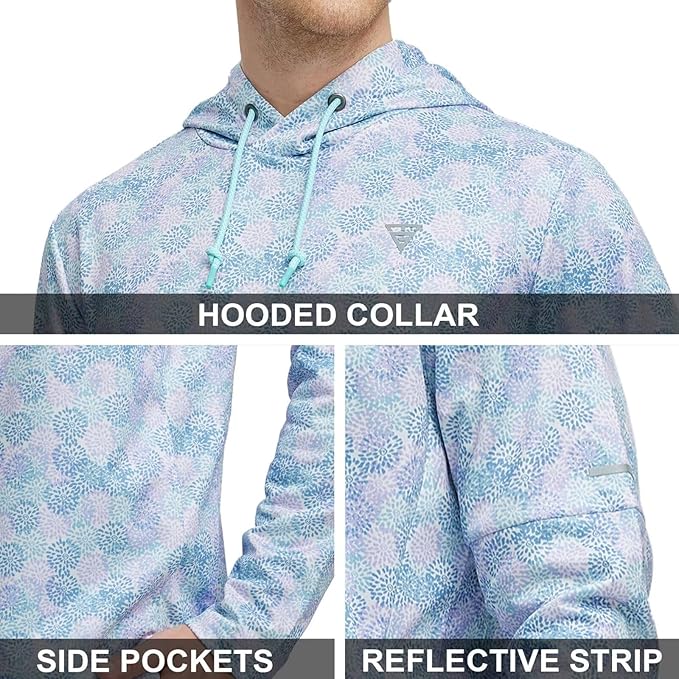 Hoodies for Men Golf Fleece Hooded Sweatshirts Dry Fit Athletic Lightweight Casual Midlayer Mens Hoodies Pullover