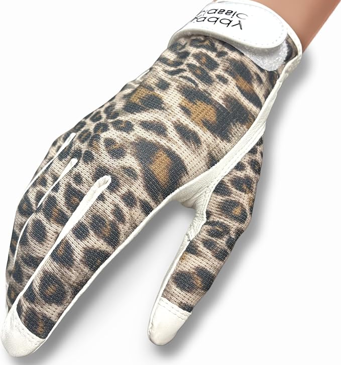 Caddy Classic Ladies Golf Glove Women | Various Stylish Mesh Design for High Breathability | Womens Golf Gloves Left Hand & Right Hand | Premium Leather Construction for Comfortable Fit