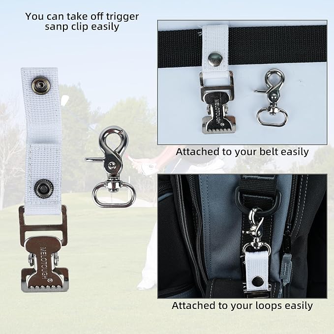 MELOTOUGH Golf Glove Clip Work Gloves Belt Clips with Alligator Clips for Work Glove Holder Construction Gloves Golf Accessories