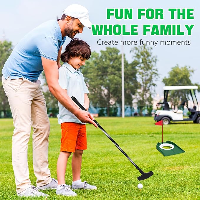 Golf Putter, Golf Clubs for Men & Women, Mini Putter, Club Golf Set, Bucket Golf Game, Two-Way Putters Includes Ball, Cup with Flag