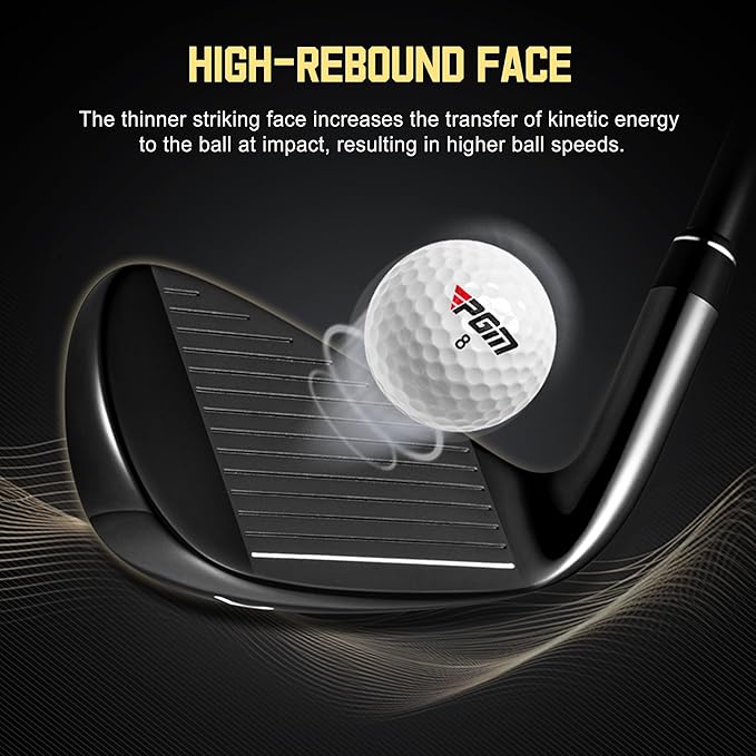 PGM NSR V Men’s Golf Iron Set,(5, 6, 7, 8, 9, PW, SW) Forged Irons,with Graphite Shafts for Right-Handed Golfers