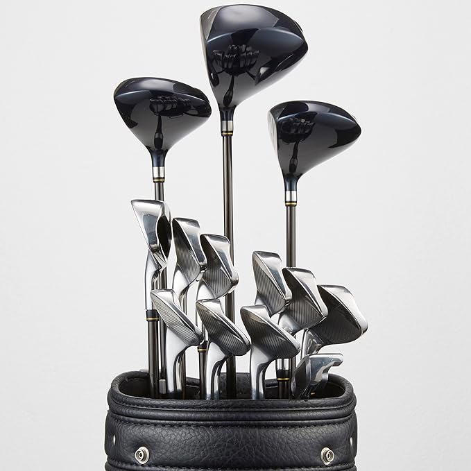 SwingSwing Premium Golf Club Holder Club Organizing Clips | 14 Clips Set with Identifying Numbered Stickers | Swivel Action Golf Club Clips for Golf Bags | Club Damage Protection, Grey