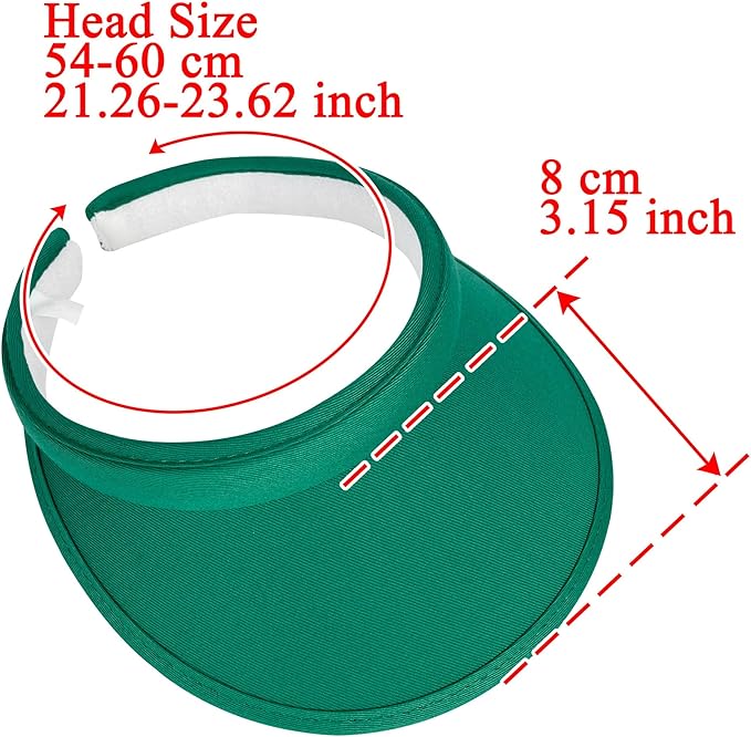 2 Pack Sun Visor Hats Women Men Clip On Wide Brim Visors Hat Outdoor Sports Golf Beach Travel Tennis Caps