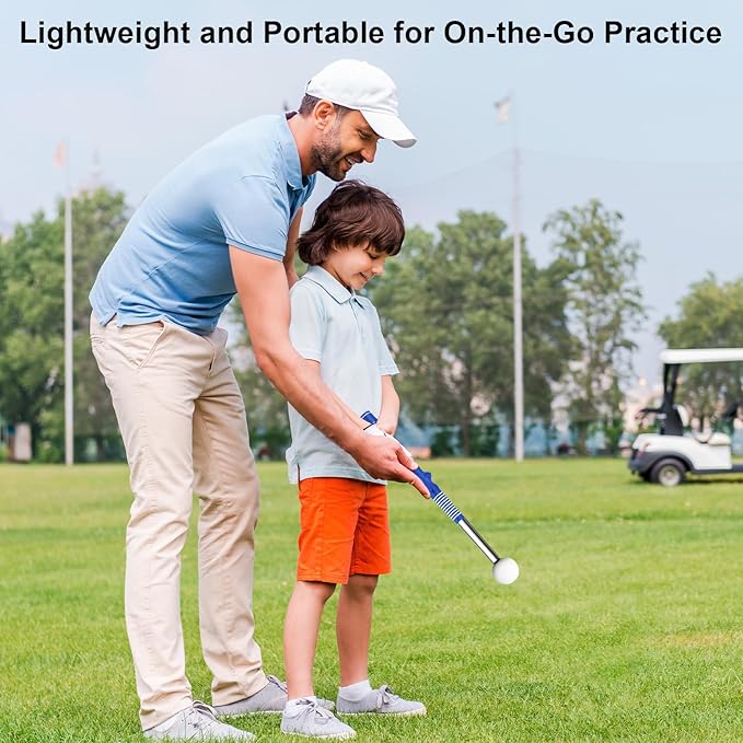 Golf Training Aids, Golf Grip Training Aid Swing Trainer with 1 Arm Posture Correction Band and 1 Telescopic Golf Simulator, Golf Practice Accessories Perfect for Beginners and Pros